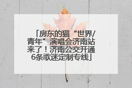 房东的猫“世界/青年”演唱会济南站来了！济南公交开通6条歌迷定制专线