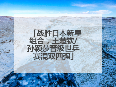 战胜日本新星组合，王楚钦/孙颖莎晋级世乒赛混双四强