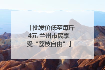 批发价低至每斤4元 兰州市民享受“荔枝自由”