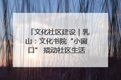 文化社区建设｜乳山：文化书院“小窗口” 撬动社区生活“大幸福”