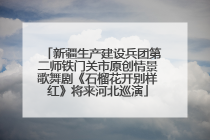 新疆生产建设兵团第二师铁门关市原创情景歌舞剧《石榴花开别样红》将来河北巡演