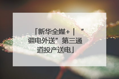 新华全媒+｜“疆电外送”第三通道投产送电