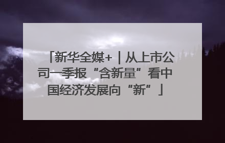 新华全媒+｜从上市公司一季报“含新量”看中国经济发展向“新”