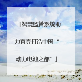 智慧监管系统助力宜宾打造中国“动力电池之都”