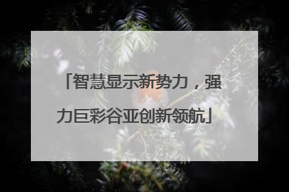 智慧显示新势力，强力巨彩谷亚创新领航