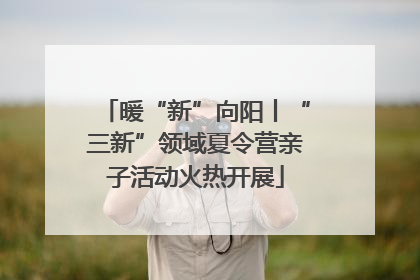 暖“新”向阳丨“三新”领域夏令营亲子活动火热开展