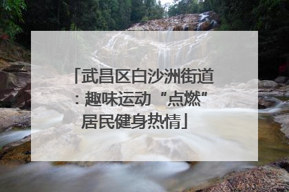 武昌区白沙洲街道：趣味运动“点燃”居民健身热情