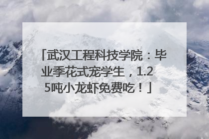 武汉工程科技学院：毕业季花式宠学生，1.25吨小龙虾免费吃！