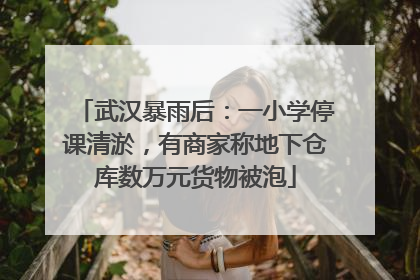 武汉暴雨后：一小学停课清淤，有商家称地下仓库数万元货物被泡