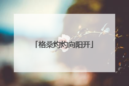 格桑灼灼向阳开