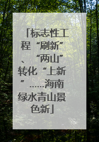 标志性工程“刷新”、“两山”转化“上新”……海南绿水青山景色新