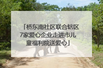 桥东南社区联合辖区7家爱心企业走进市儿童福利院送爱心