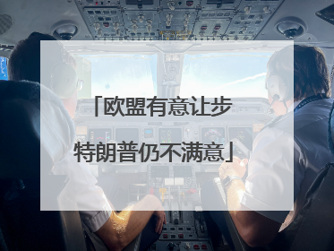 欧盟有意让步 特朗普仍不满意