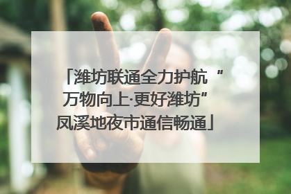 潍坊联通全力护航“万物向上·更好潍坊”凤溪地夜市通信畅通