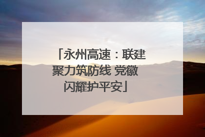 永州高速：联建聚力筑防线 党徽闪耀护平安