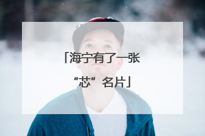 海宁有了一张“芯”名片