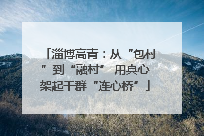 淄博高青：从“包村”到“融村” 用真心架起干群“连心桥”