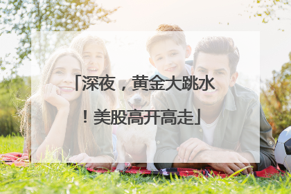 深夜，黄金大跳水！美股高开高走