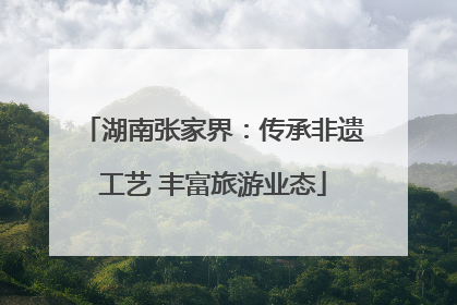 湖南张家界：传承非遗工艺 丰富旅游业态