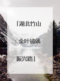 湖北竹山：金叶铺就振兴路