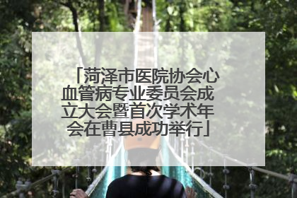 菏泽市医院协会心血管病专业委员会成立大会暨首次学术年会在曹县成功举行