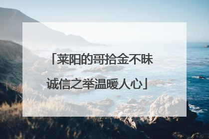 莱阳的哥拾金不昧 诚信之举温暖人心