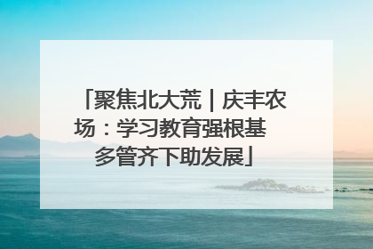 聚焦北大荒｜庆丰农场：学习教育强根基 多管齐下助发展