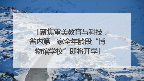 聚焦审美教育与科技，省内第一家全年龄段“博物馆学校”即将开学