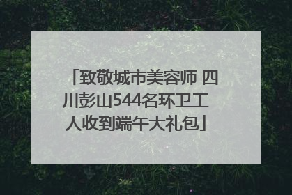 致敬城市美容师 四川彭山544名环卫工人收到端午大礼包