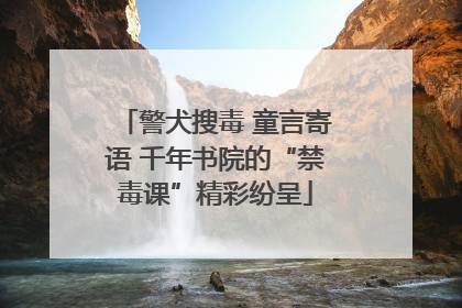警犬搜毒 童言寄语 千年书院的“禁毒课”精彩纷呈
