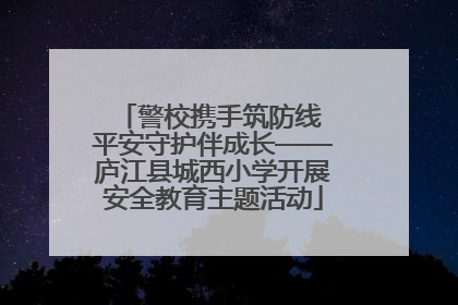 警校携手筑防线 平安守护伴成长——庐江县城西小学开展安全教育主题活动