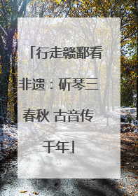 行走赣鄱看非遗：斫琴三春秋 古音传千年