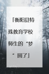 衡阳县特殊教育学校师生的“梦”圆了
