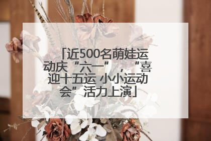 近500名萌娃运动庆“六一”，“喜迎十五运 小小运动会”活力上演