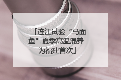 连江试验“马面鱼”夏季高温混养 为福建首次