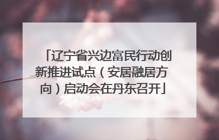 辽宁省兴边富民行动创新推进试点（安居融居方向）启动会在丹东召开