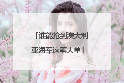 谁能抢到澳大利亚海军这笔大单
