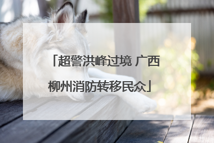 超警洪峰过境 广西柳州消防转移民众