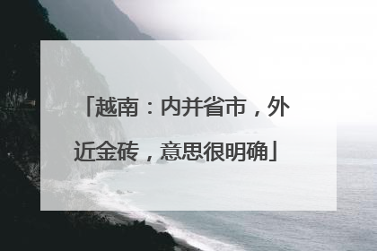 越南：内并省市，外近金砖，意思很明确