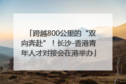 跨越800公里的“双向奔赴”！长沙-香港青年人才对接会在港举办