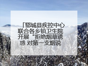 郓城县疾控中心联合各乡镇卫生院开展“拒绝烟草诱惑 对第一支烟说不”健康教育宣传活动
