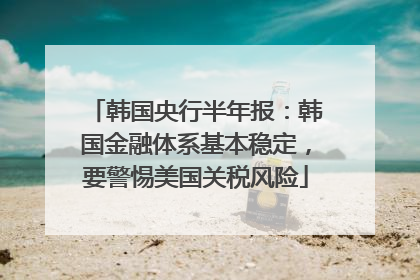 韩国央行半年报：韩国金融体系基本稳定，要警惕美国关税风险