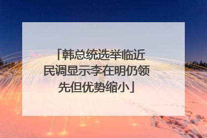 韩总统选举临近 民调显示李在明仍领先但优势缩小