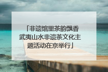 非遗馆里茶韵飘香 武夷山水非遗茶文化主题活动在京举行