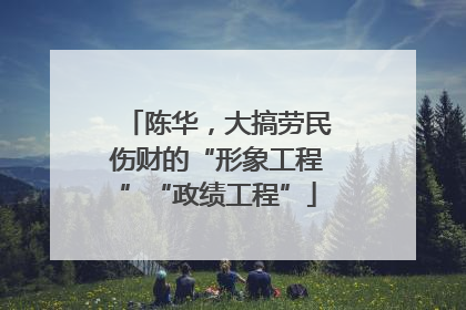 陈华，大搞劳民伤财的“形象工程”“政绩工程”
