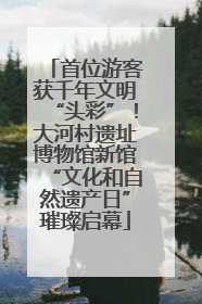 首位游客获千年文明“头彩”！大河村遗址博物馆新馆“文化和自然遗产日”璀璨启幕