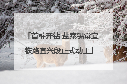 首桩开钻 盐泰锡常宜铁路宜兴段正式动工