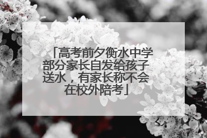 高考前夕衡水中学部分家长自发给孩子送水，有家长称不会在校外陪考