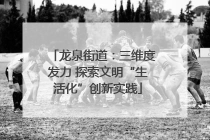 龙泉街道：三维度发力 探索文明“生活化”创新实践