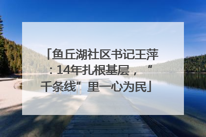 鱼丘湖社区书记王萍：14年扎根基层，“千条线”里一心为民
